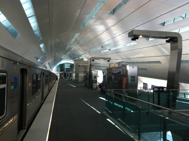 Interior of Miami Airport Metrorail Orange Line station